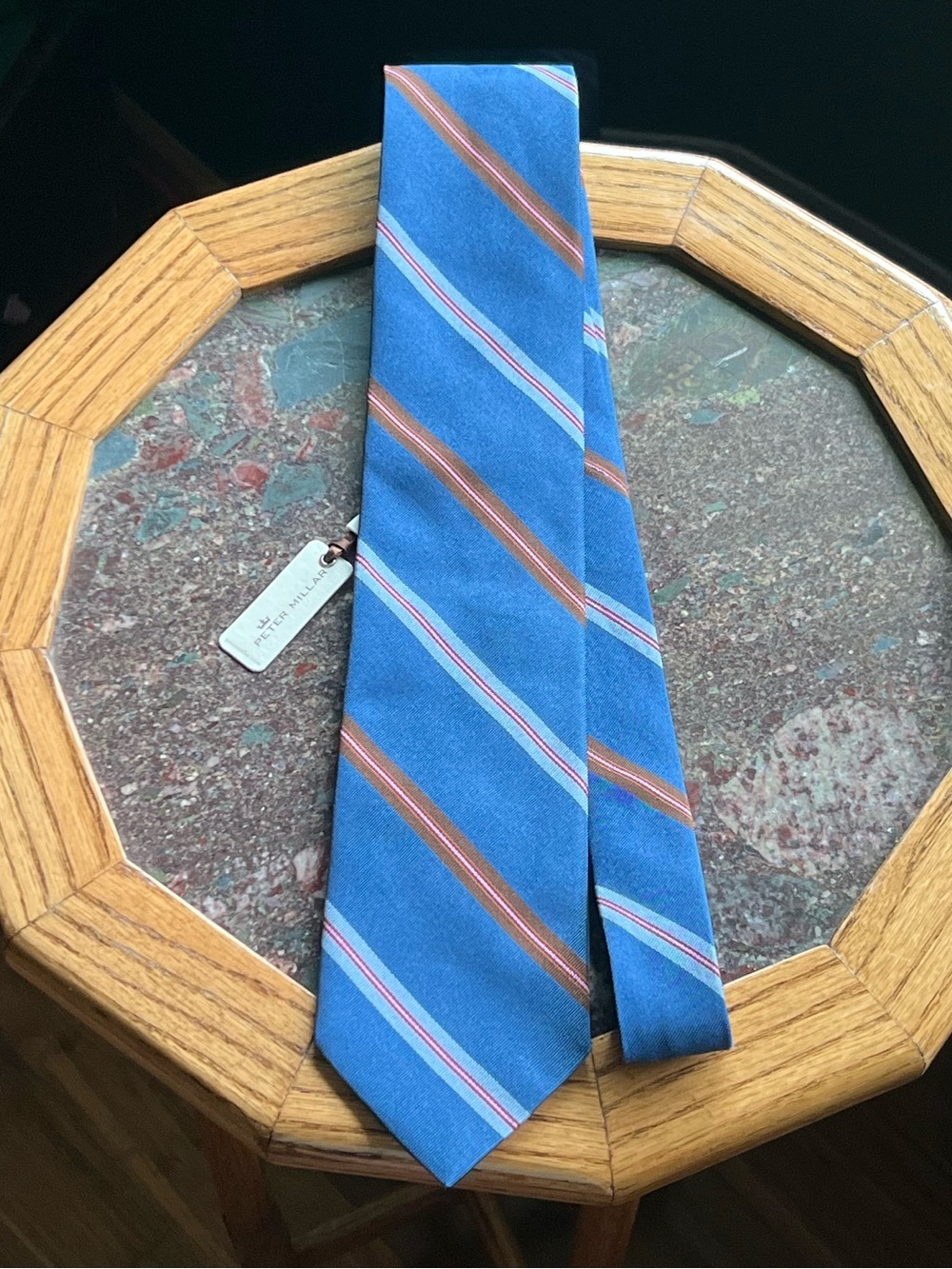 NWT Silk Peter Millar Striped Tie
